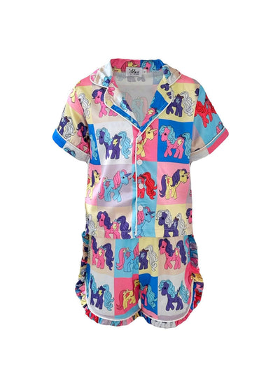 Lola + The Boys Unicorn Checkers Silky Set