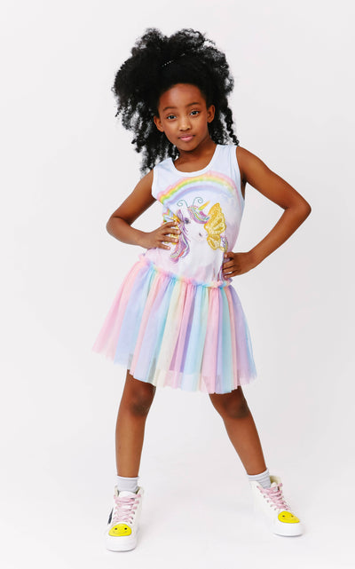 Lola + The Boys Unicorn Dreamland Crystal Dress