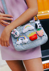 Lola + The Boys Unicorn Plushie Surprise Denim Purse