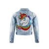 Lola + The Boys Unicorn queen denim jacket