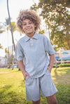 lola-spring Velour Boys Beach Set