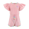 Lola + The Boys Velour Rainbow Gems Star Romper