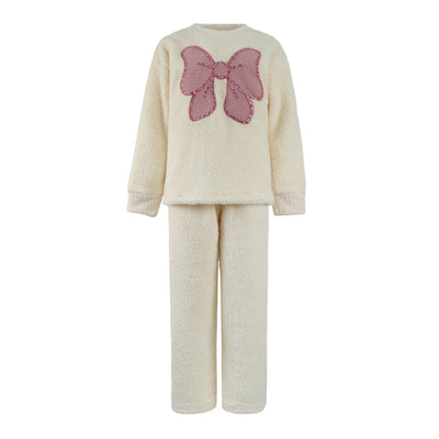 Lola + The Boys Women's Big Bow Crystal Fuzzy Set