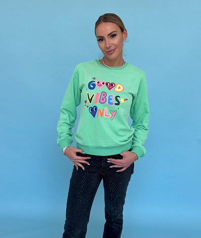 Lola + The Boys Women's Good Vibes Only Sweatshirt