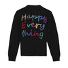 Lola + The Boys Black / Small Women's Happy Everything Tinsel Sweater