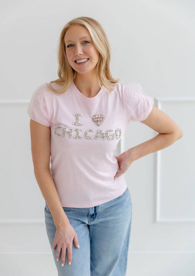 Lola + The Boys Women's I Love Chicago T-shirt