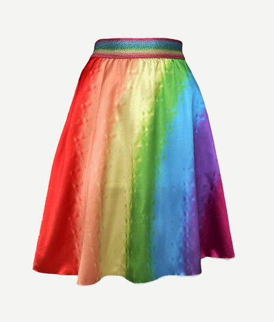 Lola + The Boys Women’s Painted Rainbow Midi Skirt