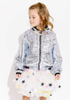 Lola + The Boys Women's Pink Emoji Sequin Bomber