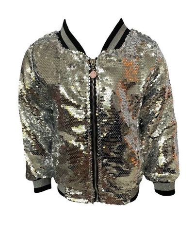 Lola + The Boys Women's Pink Emoji Sequin Bomber