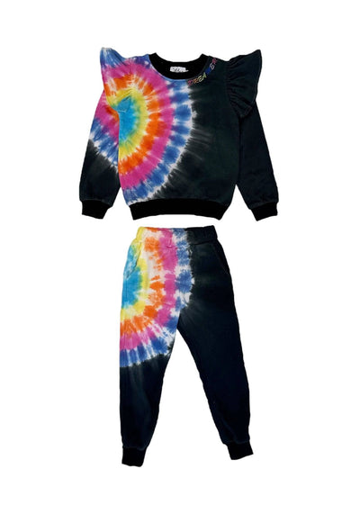 Rainbow Tie Dye Ruffle Set