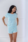 exclude-archive Womens Women’s Baby Blue Rainbow Gem Short Set