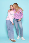 Lola + The Boys Womens Women's Chicago Gem Sweatshirt - Pink