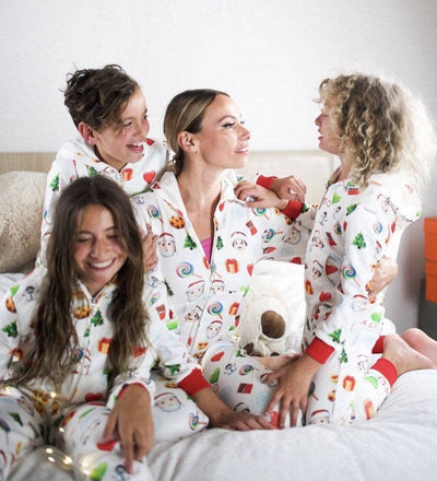 Lola & The Boys Womens Women's Christmas Emoji Onesie