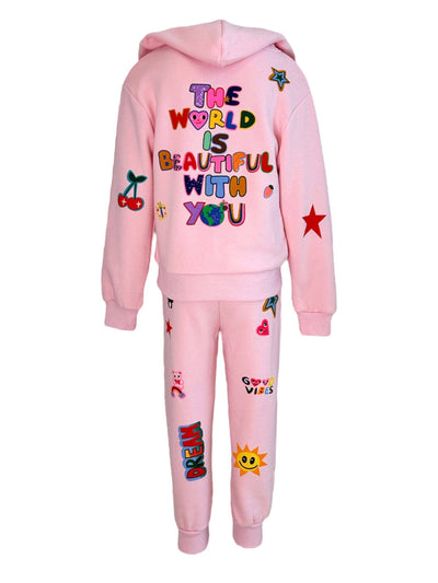 Lola + The Boys Womens Women's Doodle Art Set Pink