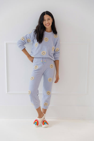 Lola + The Boys Womens Small Women's Smiley Fuzzy Set