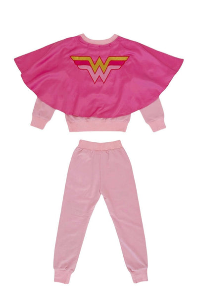 Lola + The Boys Wonder Woman Pink Set with Cap