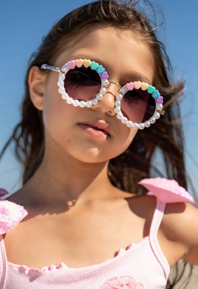 Lola + The Boys Accessories Beaded Pearl Sunglasses