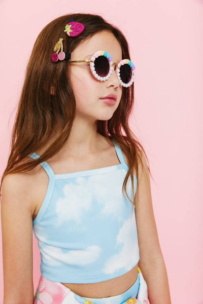 Lola + The Boys Accessories Beaded Pearl Sunglasses