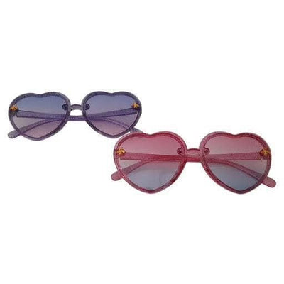 Lola + The Boys Accessories Pink Glitter Bee Love Sunglasses