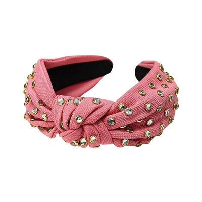 Lola + The Boys Accessories Crystal studded knot headband