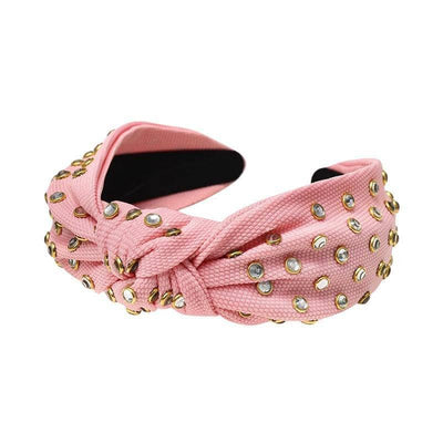 Lola + The Boys Accessories Crystal studded knot headband