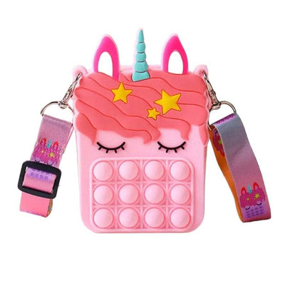 Lola & The Boys Accessories Light Pink Unicorn Fidget Crossbody Purse