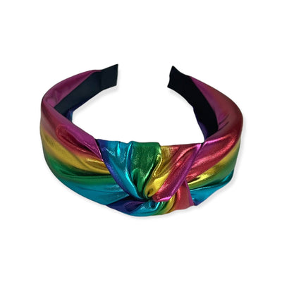 Lola + The Boys Accessories Rainbow Metallic Knotted Headbands