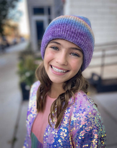 Lola & The Boys Accessories Ombre Stripe Beanies