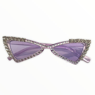 Lola + The Boys Accessories Purple Crystal Wing Sunglasses