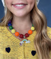 Lola + The Boys Accessories Rainbow Crystal gum-ball necklace