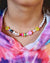 Smiley Pearl Chain Choker