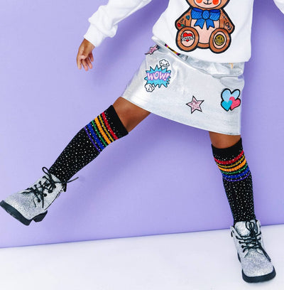 Lola + The Boys Accessories Super Fun Crystal Socks