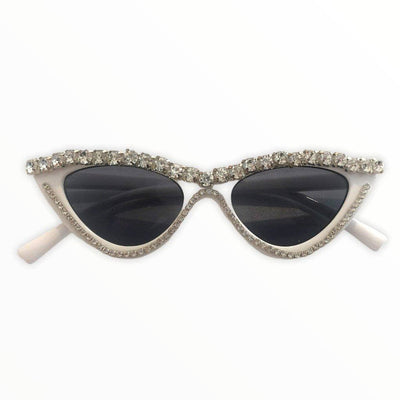 Lola + The Boys Accessories White Crystal Wing Sunglasses