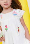 Lola + The Boys All About Beaded Ice Cream Ruffle Dress