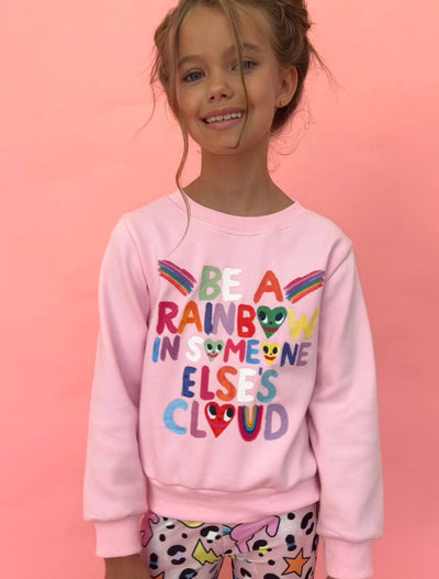 Lola + The Boys Apparel & Accessories Be A Rainbow Sweatshirt