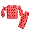 Lola + The Boys Apparel & Accessories Womens Strawberry Ruffle Joggers Set