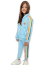 Lola + The Boys Baby Blue Rainbow Sequin Joggers Set