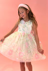 Lola + The Boys Beaded Floral Tulle Dress