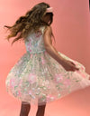 Lola + The Boys Beaded Floral Tulle Dress