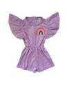 Lola + The Boys Bottoms Terry Rainbow Romper Lavender