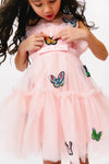 Lola + The Boys Butterfly Gem Tulle Dress