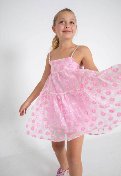 Lola + The Boys Candy Beaded Daisy Dress