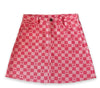 Lola + The Boys Checkered Love Denim Skirt