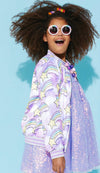 Lola + The Boys Coats & Jackets Shooting Stars Reversible Satin Bomber