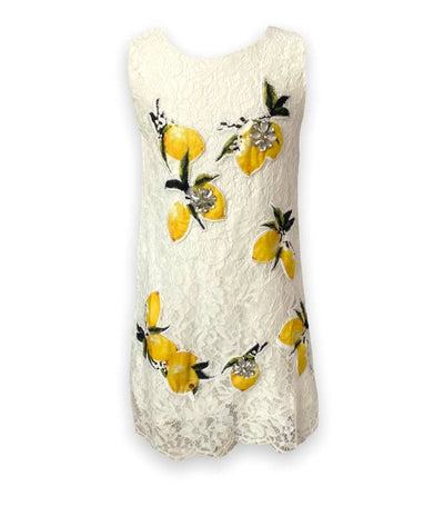 Lola + The Boys Crystal Lemon Lace Dress