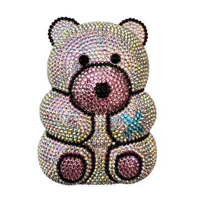 Lola + The Boys Pink Panda Crystal Purse