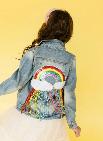 Lola + The Boys Crystal Rain denim Jacket