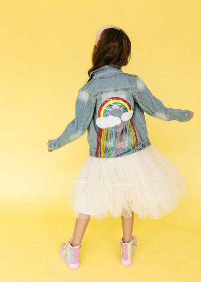 Lola + The Boys Crystal Rain denim Jacket