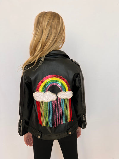 Lola + The Boys Crystal Rain Leather Jacket- PREORDER Ships 9/30