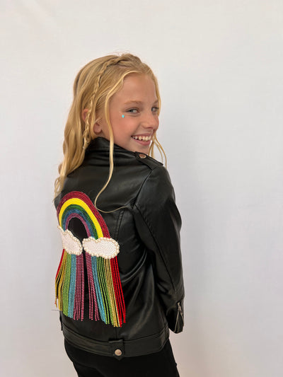 Lola + The Boys Crystal Rain Leather Jacket- PREORDER Ships 9/30